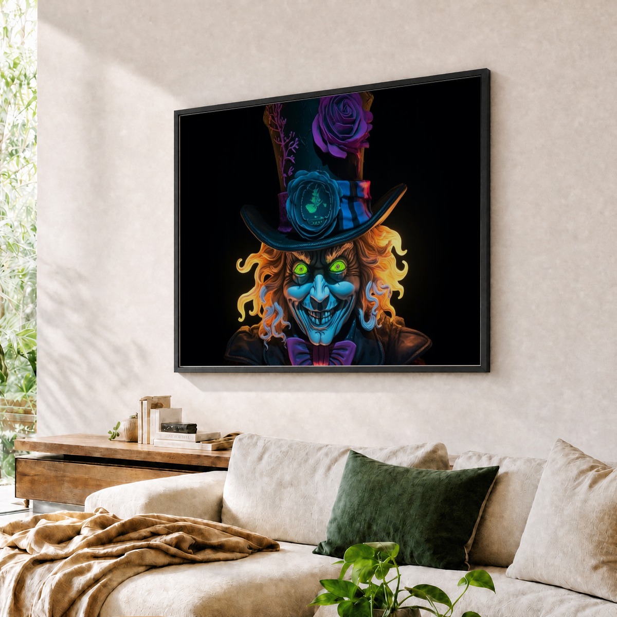 Bl 1246 - Mad Hatter BlackLight Original Art Print by Fy!