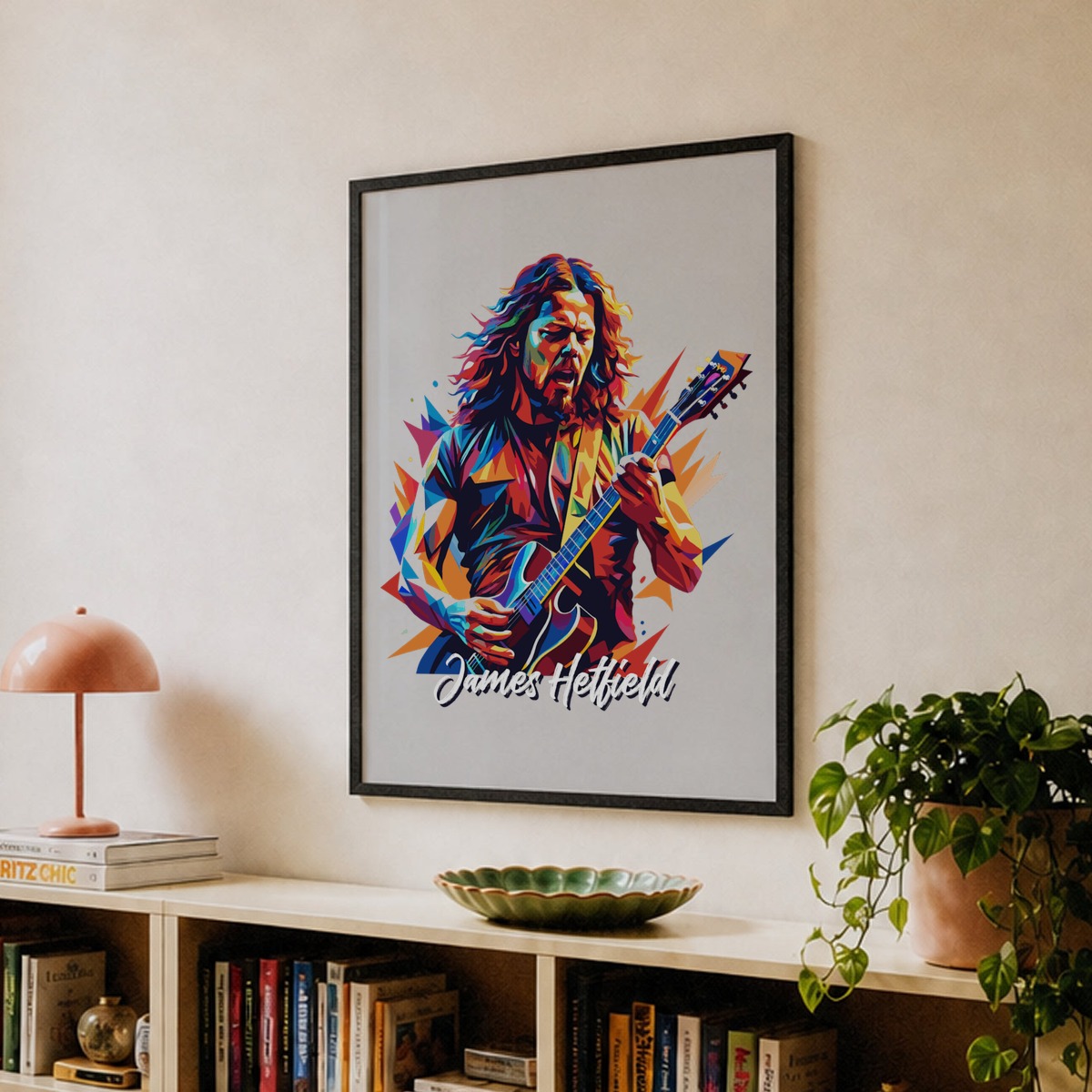 James Hetfield Metallica 04 Portrait Music Icon Style WPAP Pop Art