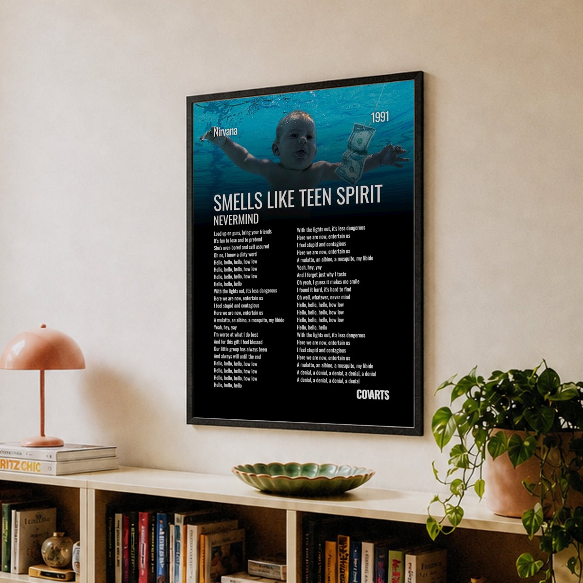Smells Like Teen Spirit Nirvana - Lyrics Poster Art Print by Fy!