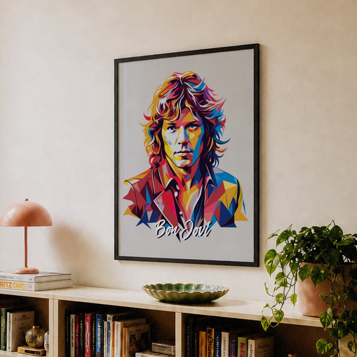 Bon Jovi 02 Portrait Music WPAP Pop Art Art Print by