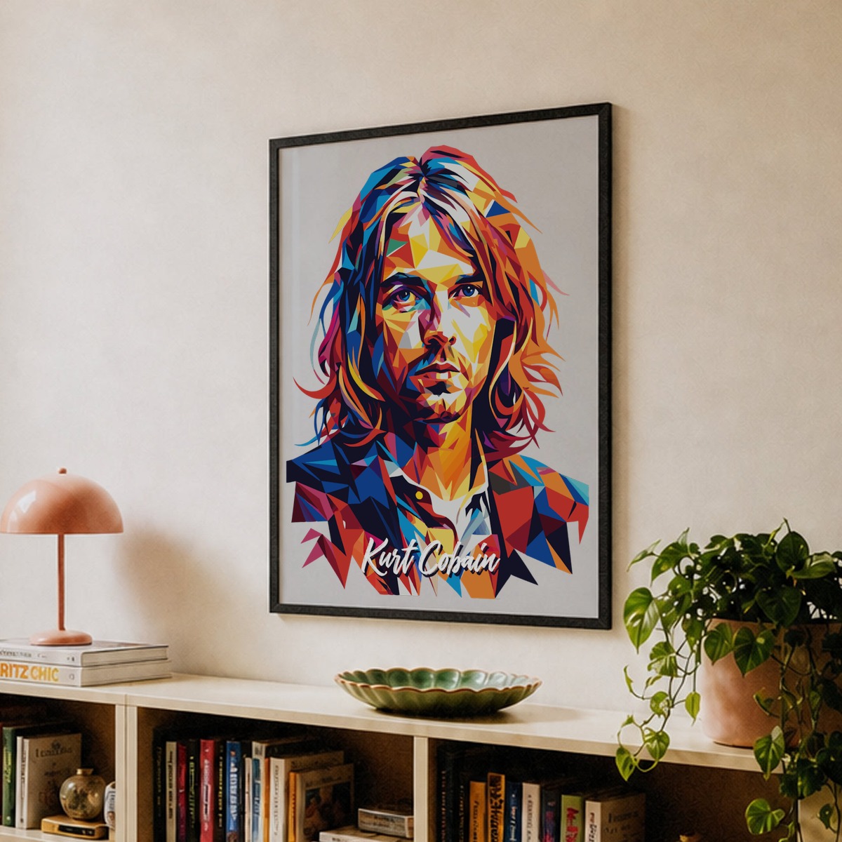 Kurt Cobain Nirvana 03 Portrait Music Icon Style WPAP Pop Art Art