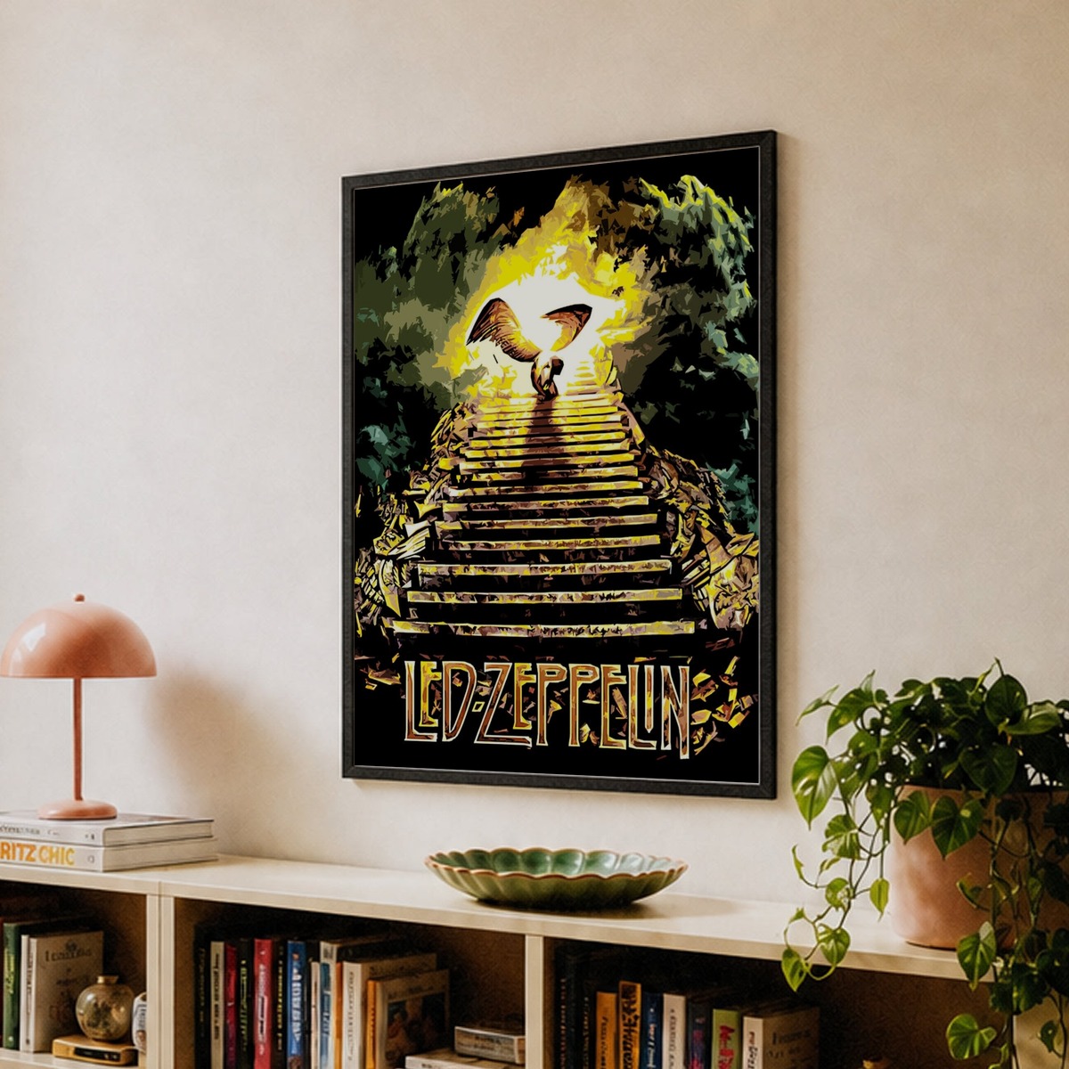 Led Zeppelin band music - Stairway To Heaven Art Print by Fy!
