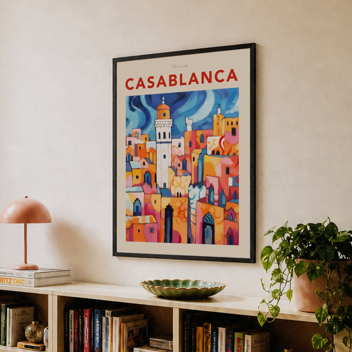 Casablanca Morocco 2 Fauvist Travel Poster Art Print by MedArt – Fy!