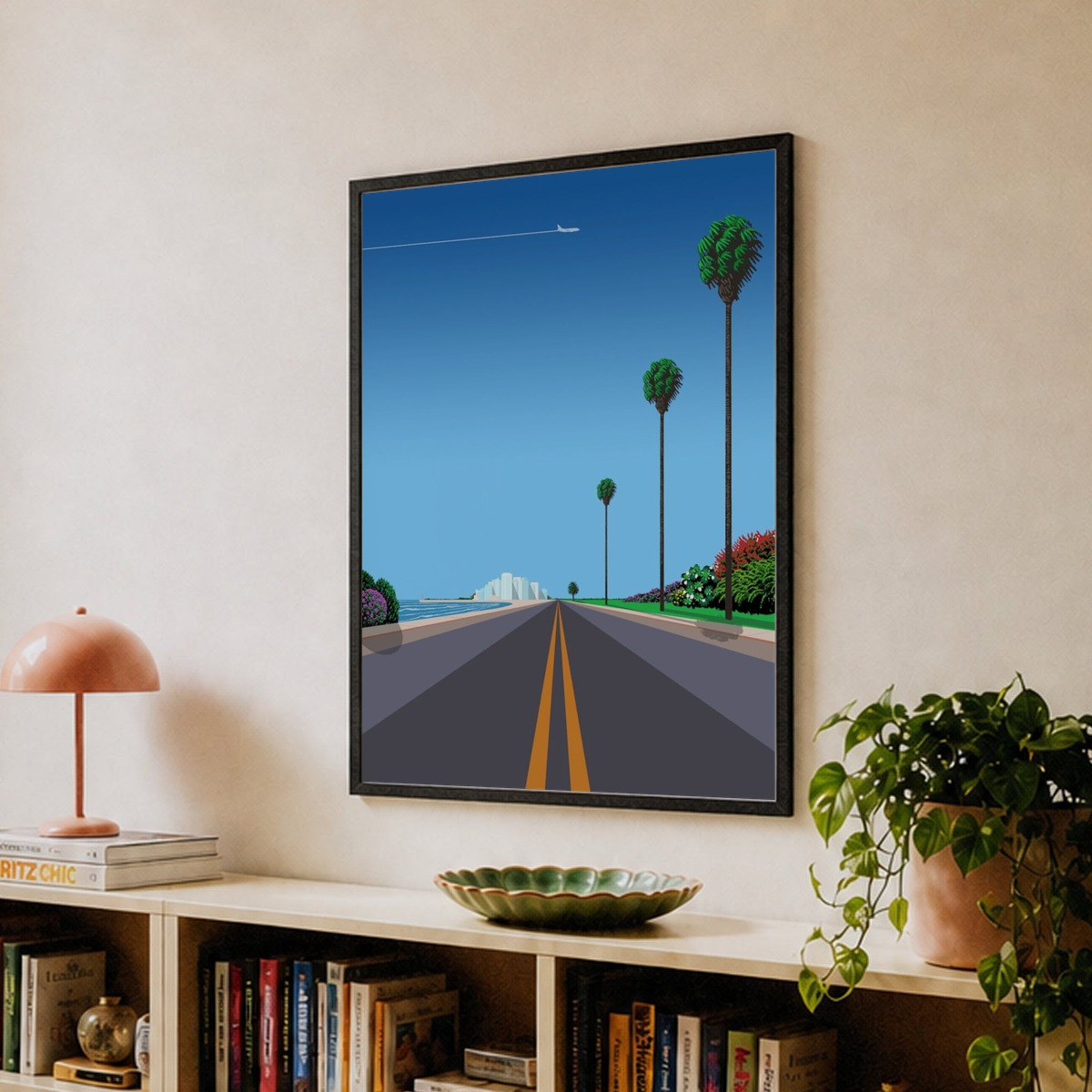 Florida, Miami, USA — City Pop art, retrowave/vaporwave poster