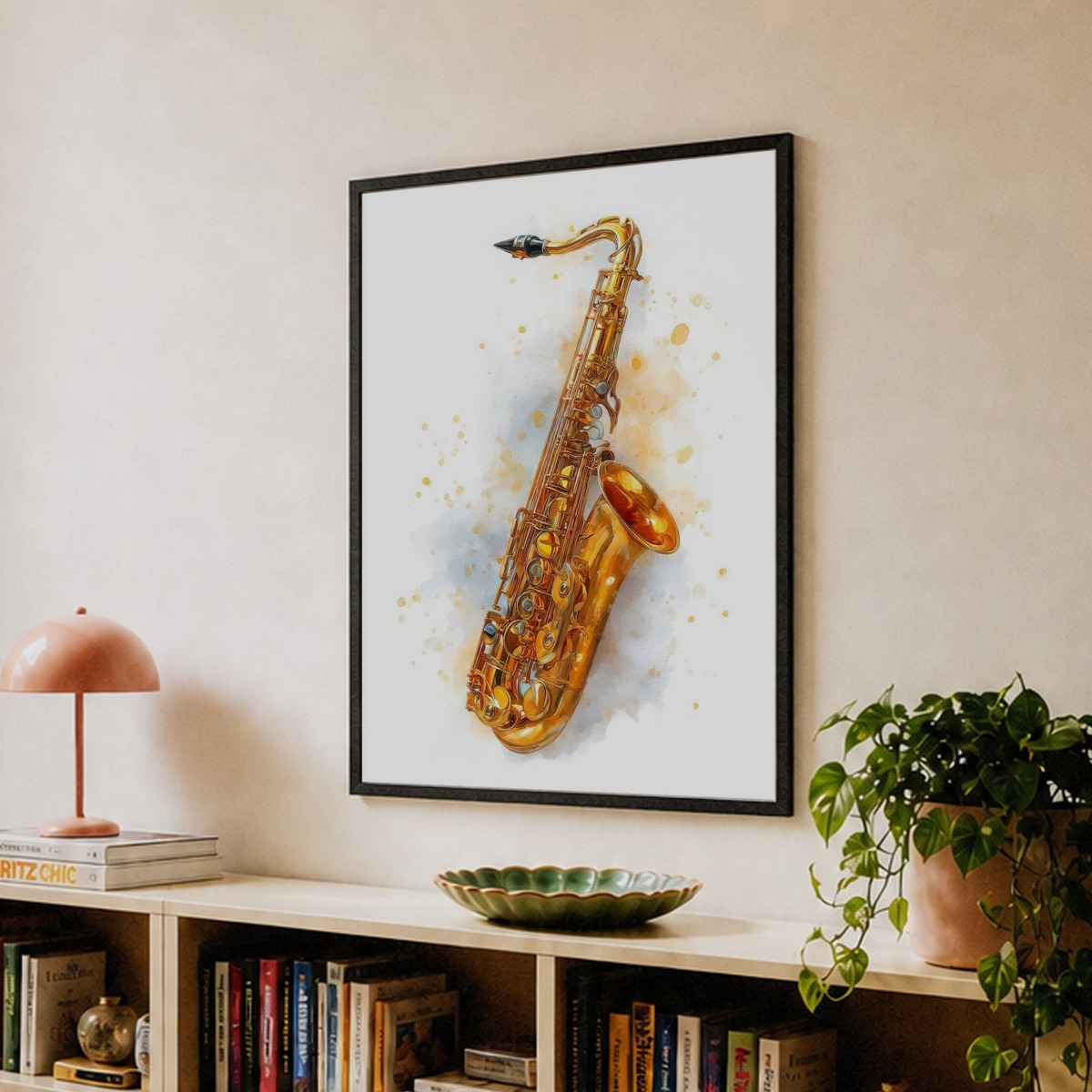 Aihrgdesign Isolated Watercolor Painting Of Vintage Musical I