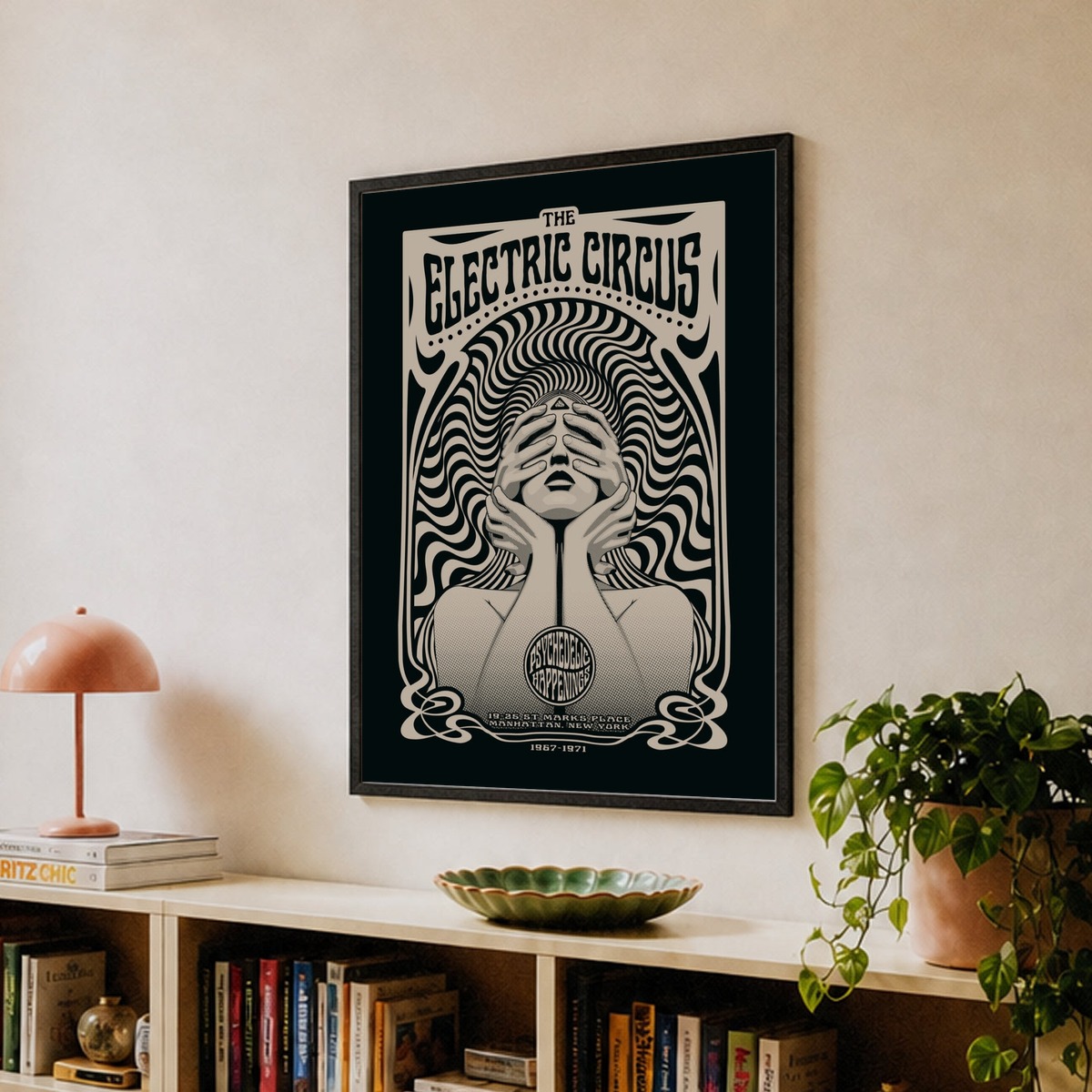 Electric Circus Psychedelic Music Poster Art Print by Retrodrome – Fy!