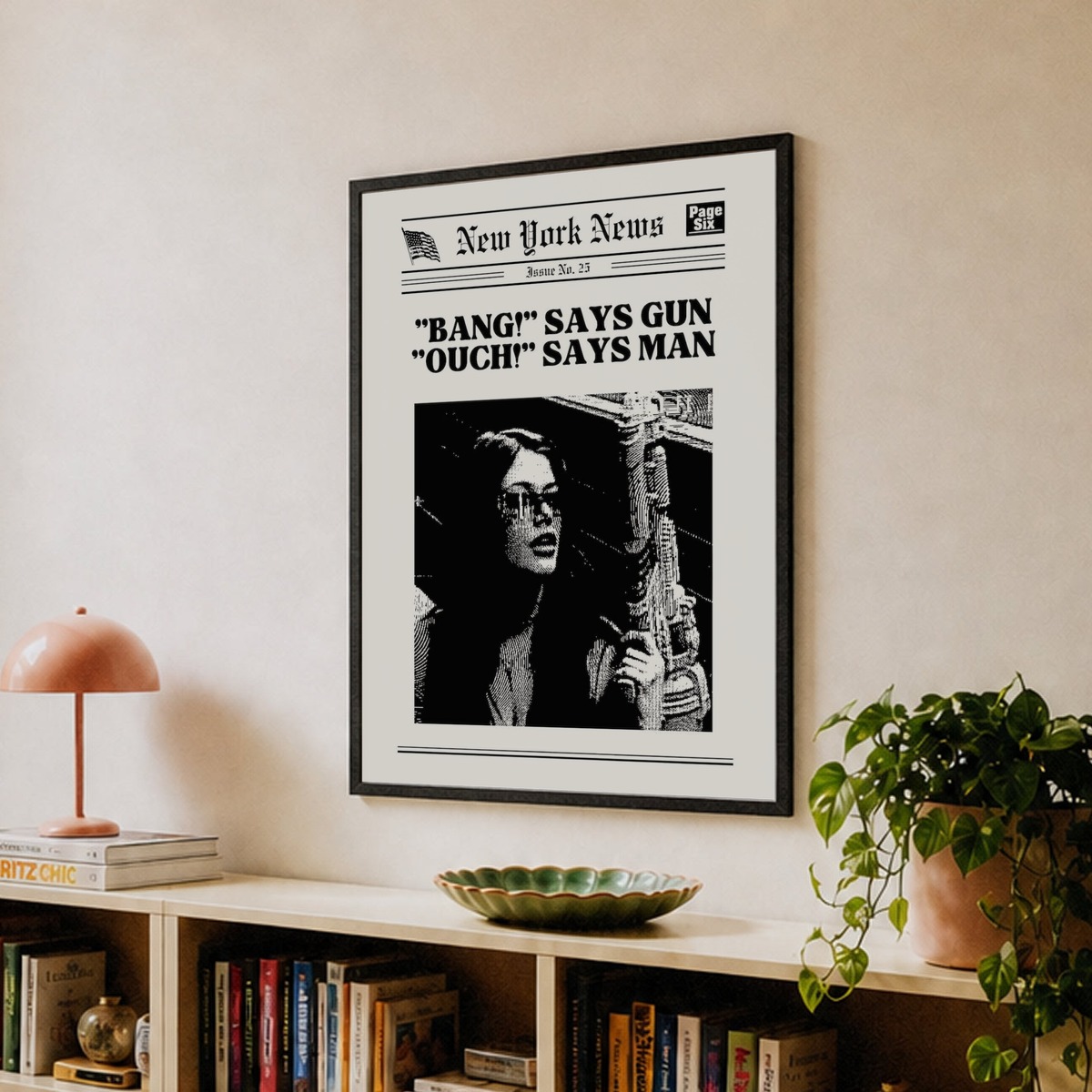 Bang Says Gun Art Print by Red Hearts Studio – Fy!