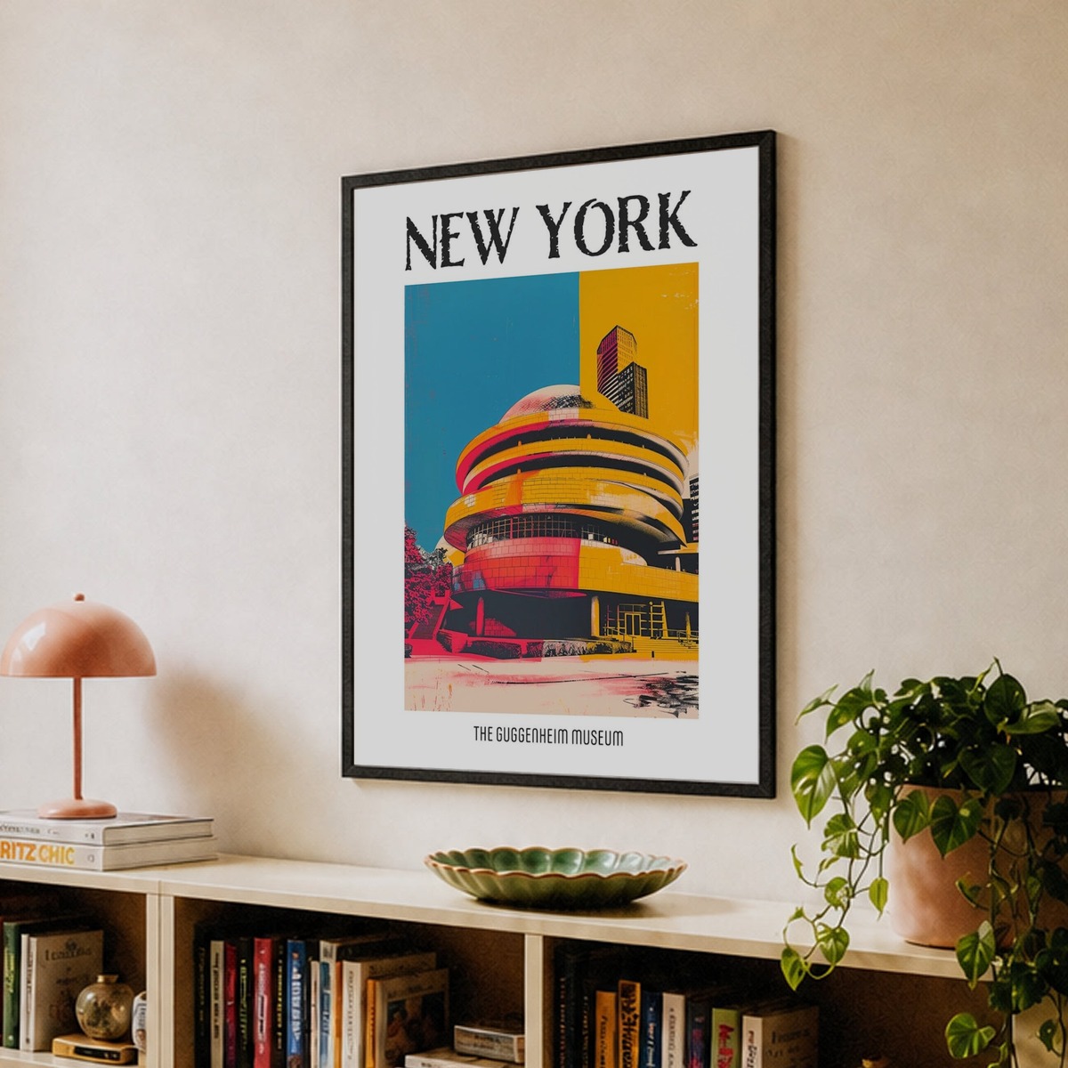 The Guggenheim Museum New York Colourful Silkscreen Illustration 3