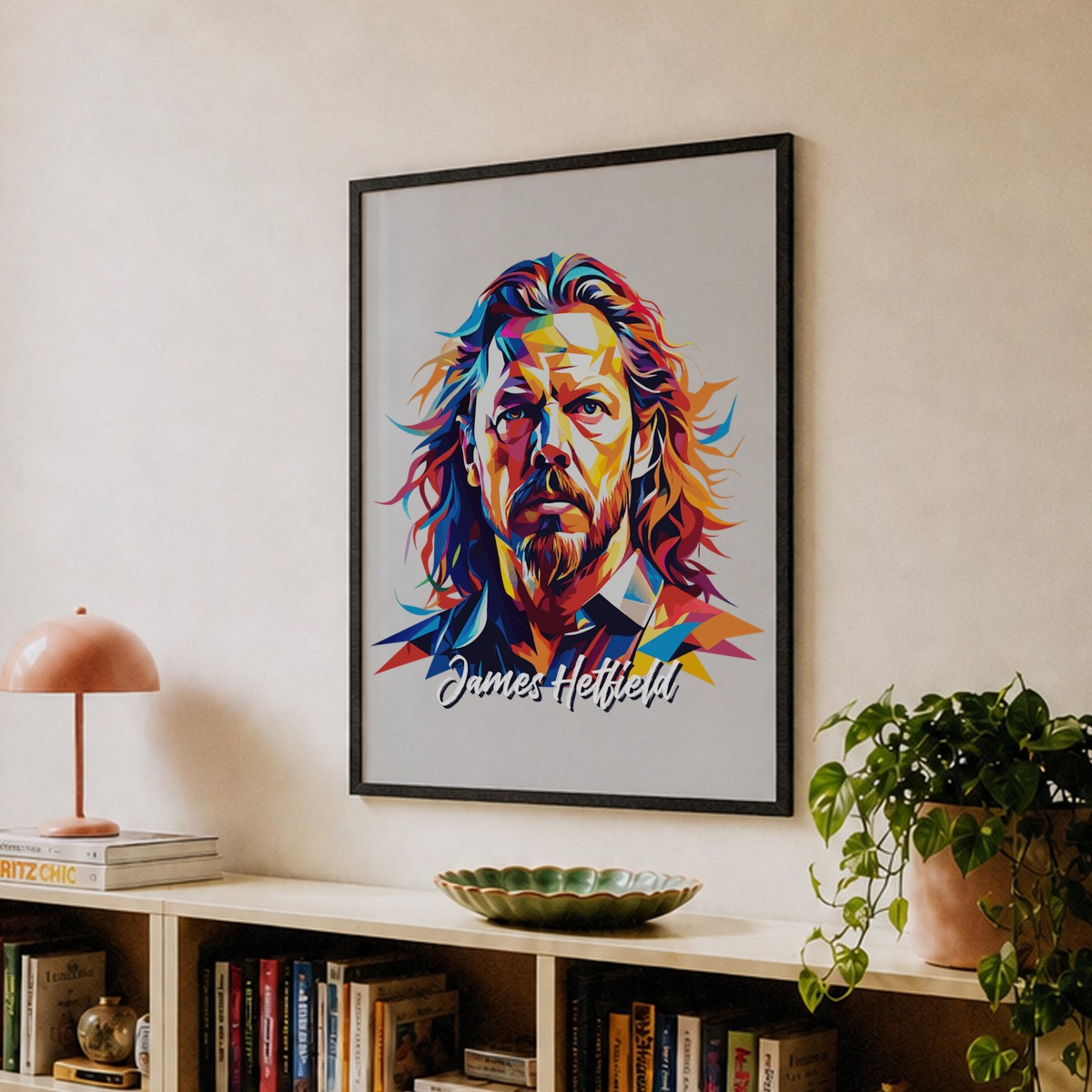 James Hetfield, Metallica 03 Portrait Music Icon Style WPAP Pop
