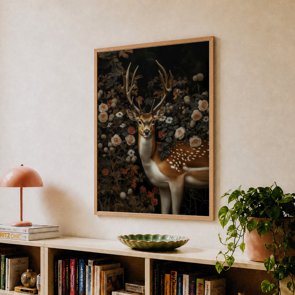 William Morris Country Deer Digital Download – Vintage Gothic Wall