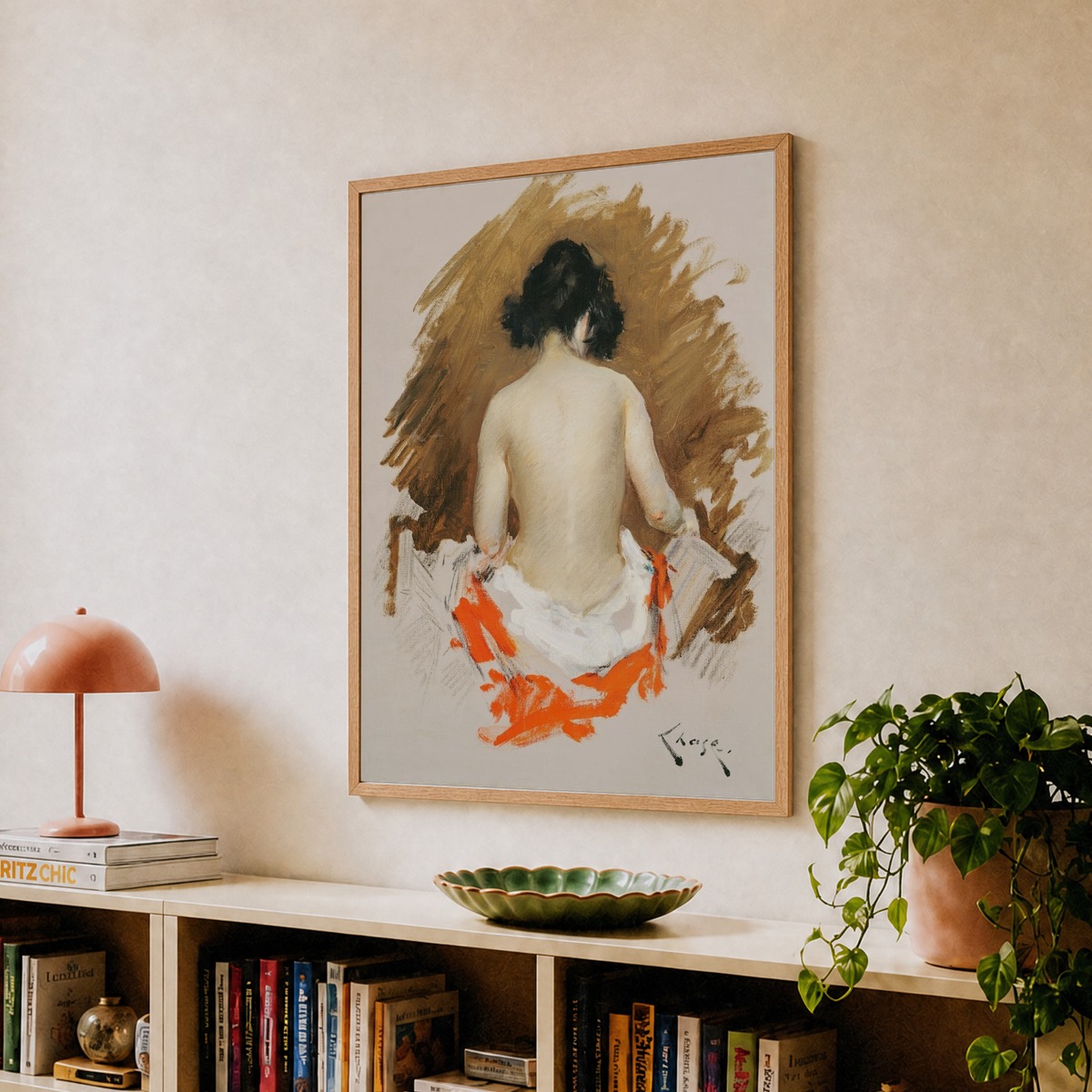 Naked Japanese Woman With A Kimono, William Merritt Chase Art