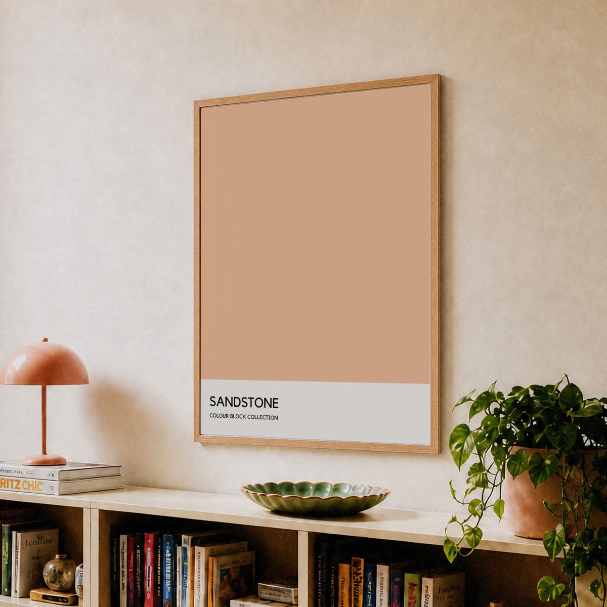 Sandstone Colour Block Poster Art Print by The Colour Block