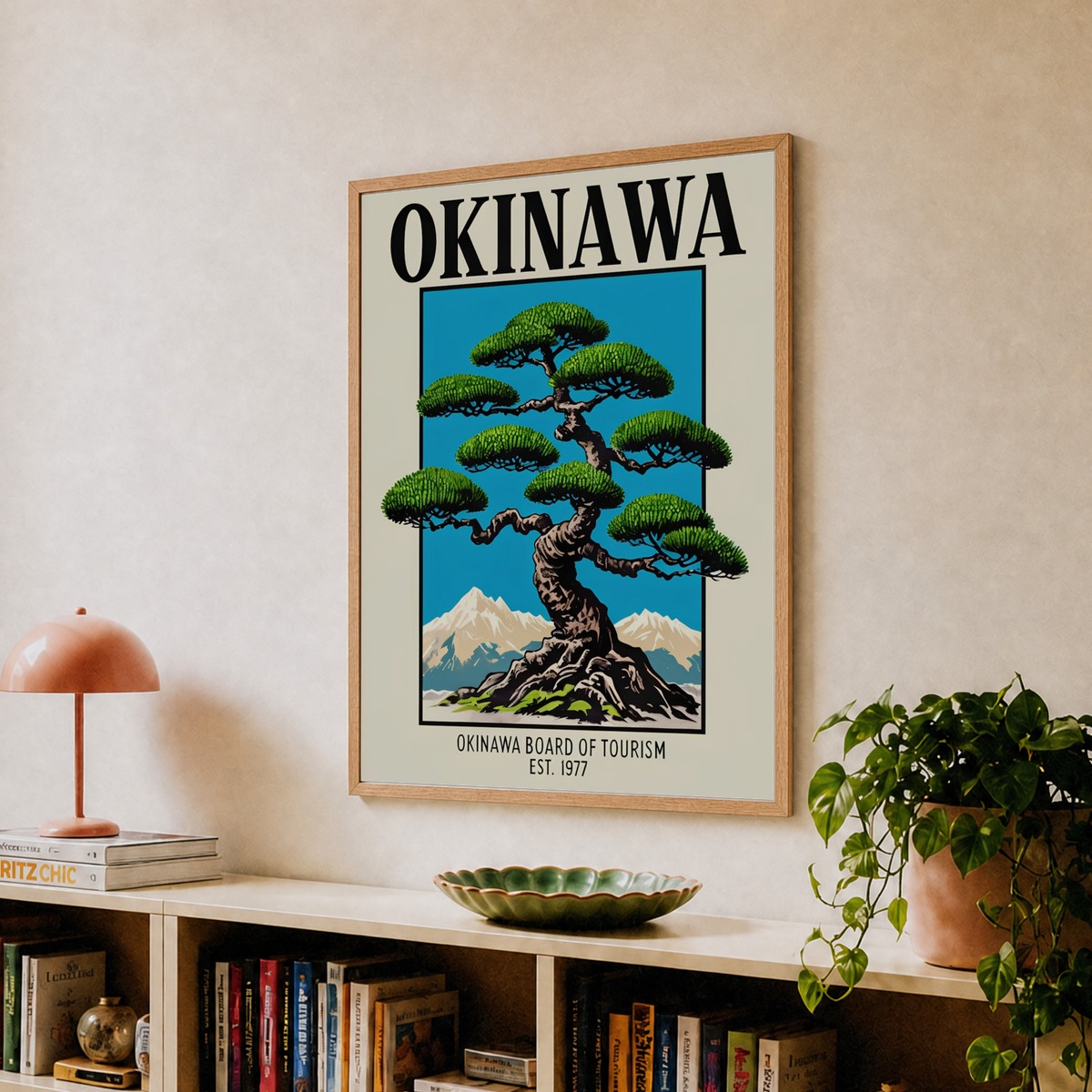 Okinawa Travel Poster – Vintage Japan Wall Art - Retro Tourism