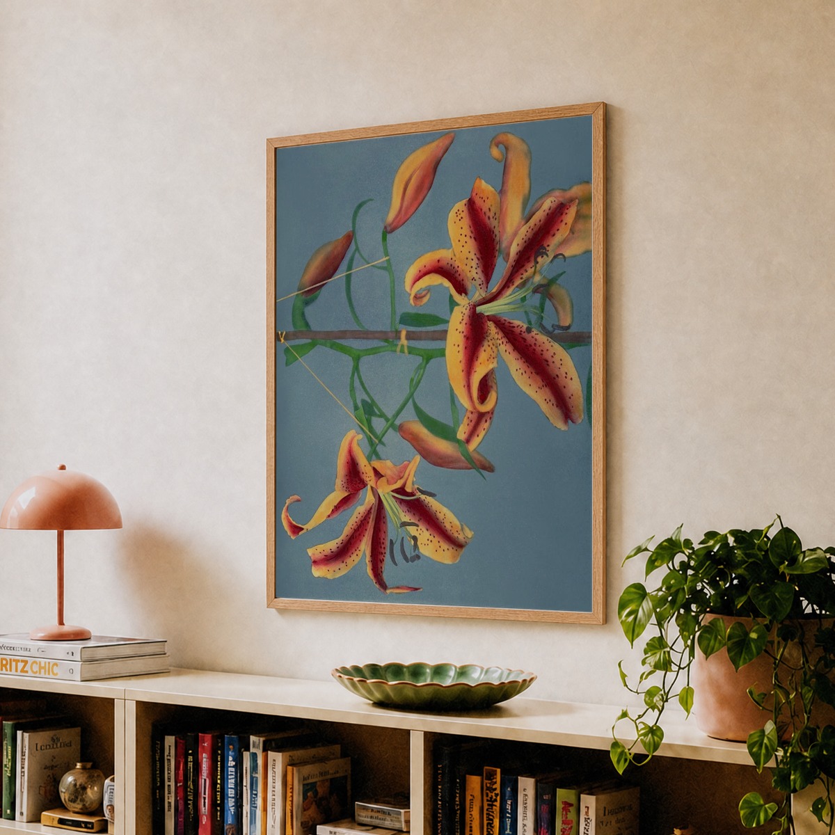 Lily, Hand Colored Collotype From Some Japanese Flowers (1897