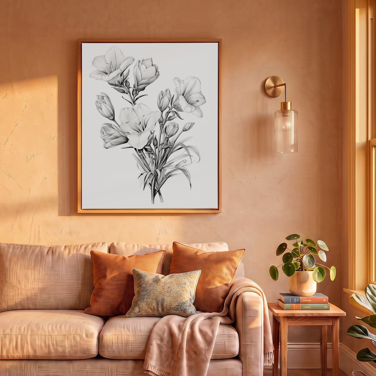 Freesias Flower Vintage Botanical 3 Art Print by Whimsical Meadows