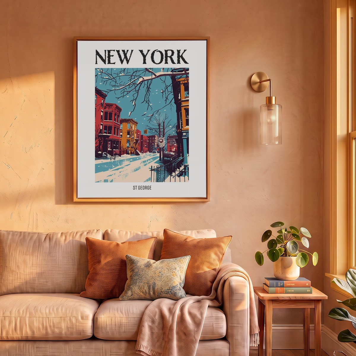 St George New York Colourful Silkscreen Illustration 4 Poster Art