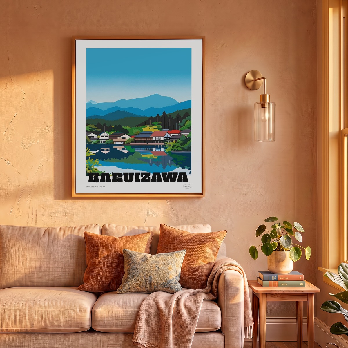 Karuizawa Japan 1 Colourful Travel Poster Art Print by Japan