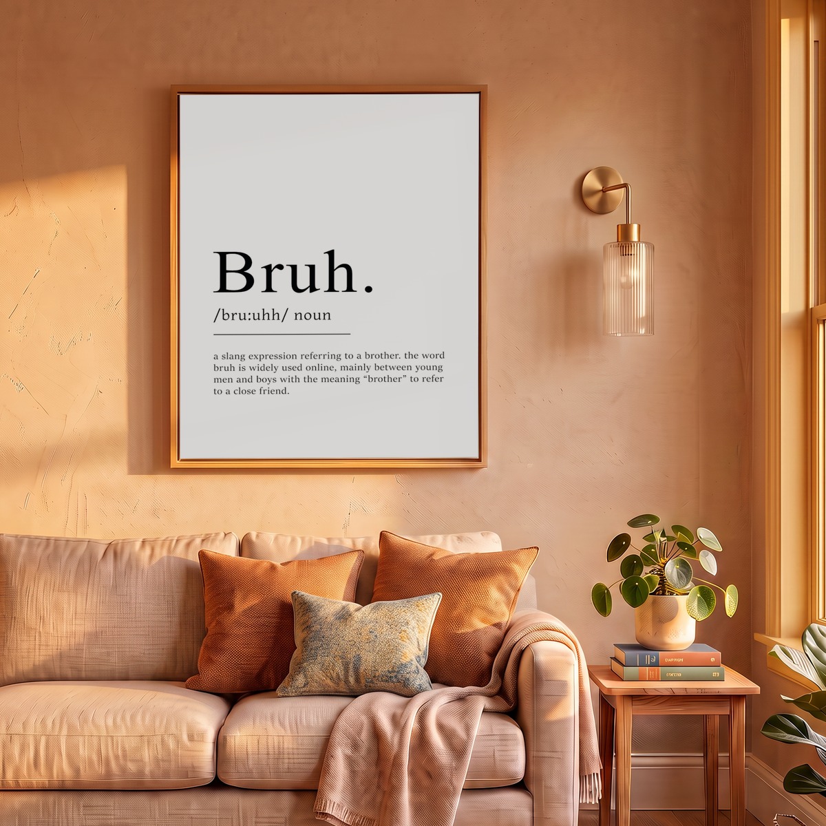 Bruh Definition Poster - Dictionary Art Print by Panda Zen Studios