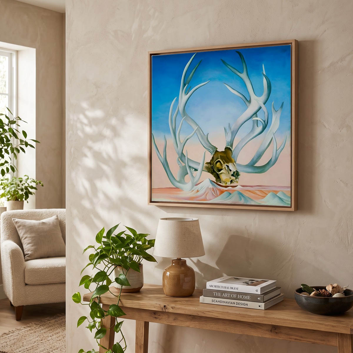 Georgia OKeeffe - Deers Skull with Pedernal, 1936 Art Print by Fy!