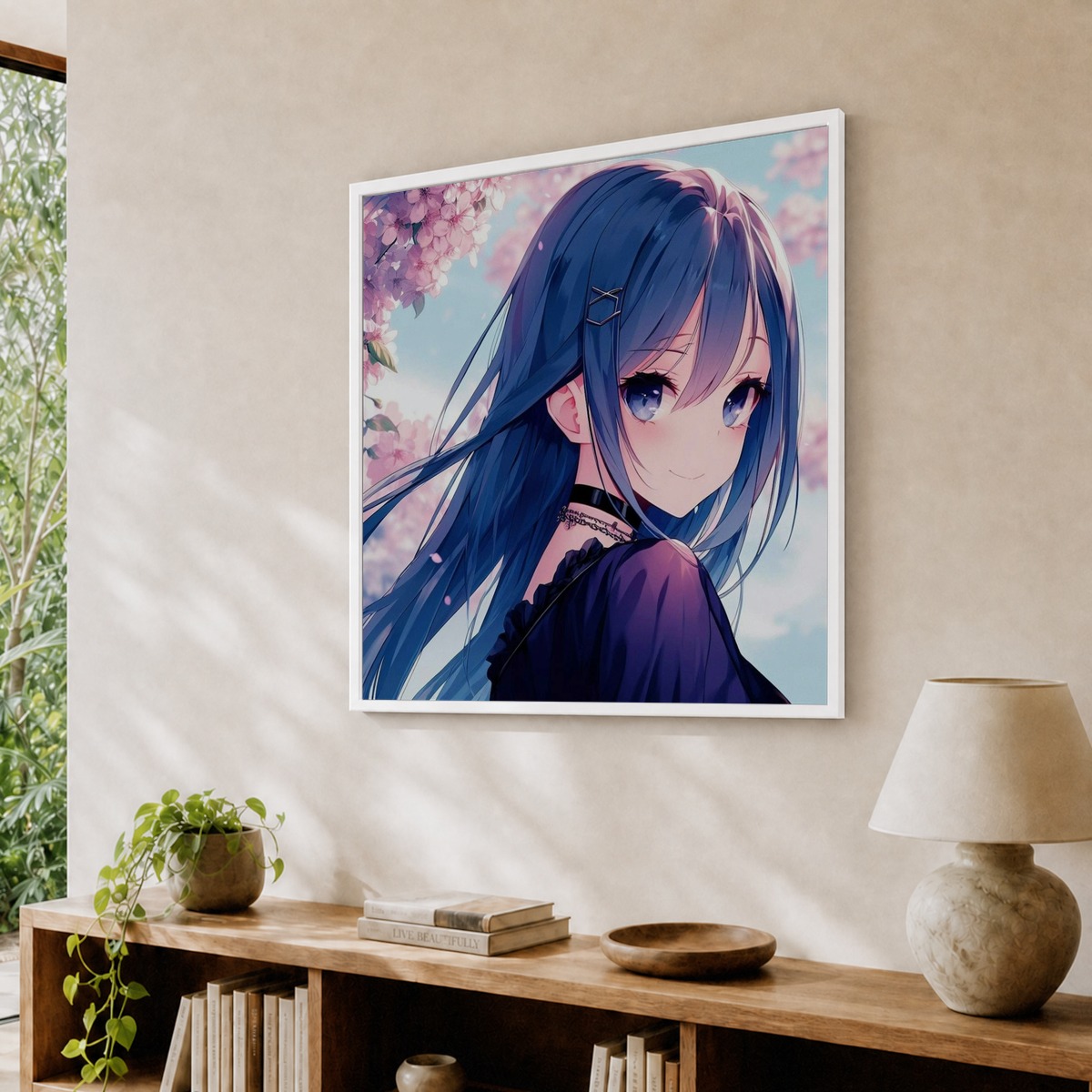 Anime Girl With Blue Hair Art Print by Ayat Rehman – Fy!